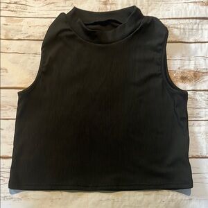 SHEIN Black Fitted Crop Tank Top